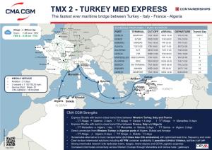 TMX 2 - TURKEY MED EXPRESS the Fastest Ever Maritime Bridge Between Turkey - Italy - France - Algeria