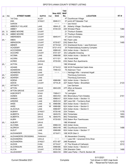 Current Streetlist 2021.Xlsx