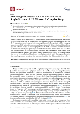Packaging of Genomic RNA in Positive-Sense Single-Stranded RNA Viruses: a Complex Story