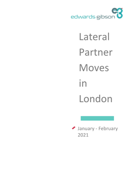 Lateral Partner Moves in London January