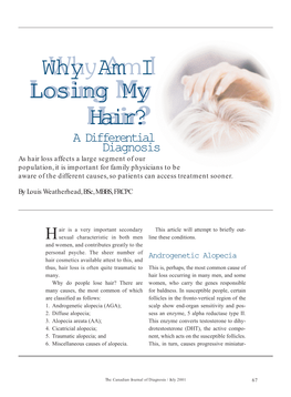 Why Am I Losing My Hair? a Differential Diagnosis