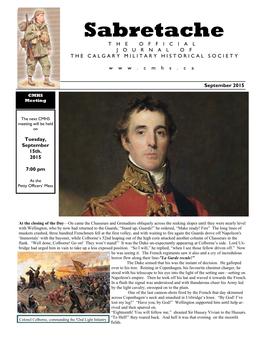 Sabretache the OFFICIAL JOURNAL of the CALGARY MILITARY HISTORICAL SOCIETY