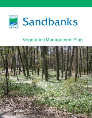 Sandbanks Draft Veg Mgmt Plan