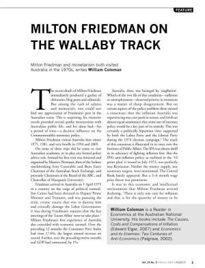 Milton Friedman on the Wallaby Track
