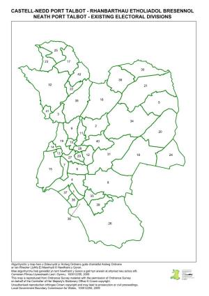 Rhanbarthau Etholiadol Bresennol Neath Port Talbot - Existing Electoral Divisions