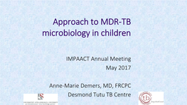 Principles of Laboratory Diagnosis of M. Tuberculosis