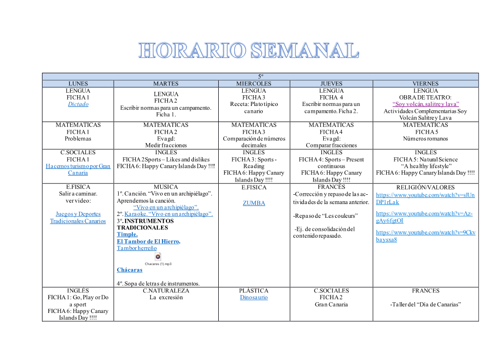 Tareas Para Realizar La Semana Del 25 Al 29 De Mayo