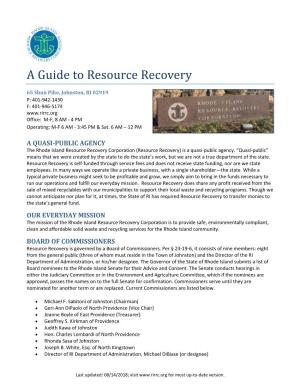 A Guide to Resource Recovery