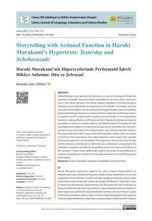 Storytelling with Actional Function in Haruki Murakami's Hypertexts