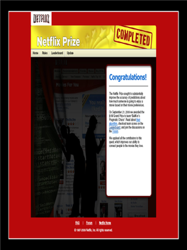 The Netflix Prize Contest