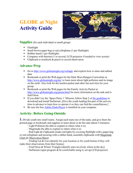 GLOBE at Night Activity Guide