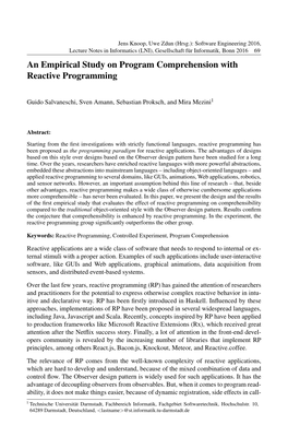 An Empirical Study on Program Comprehension with Reactive Programming
