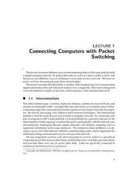 Connecting Computers with Packet Switching