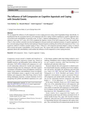 The Influence of Self-Compassion on Cognitive Appraisals and Coping with Stressful Events