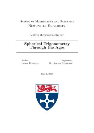 Spherical Trigonometry Through the Ages