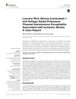 Leucine-Rich Glioma Inactivated-1 and Voltage-Gated Potassium Channel Autoimmune Encephalitis Associated with Ischemic Stroke: a Case Report