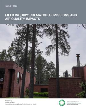 Crematoria Emissions and Air Quality Impacts