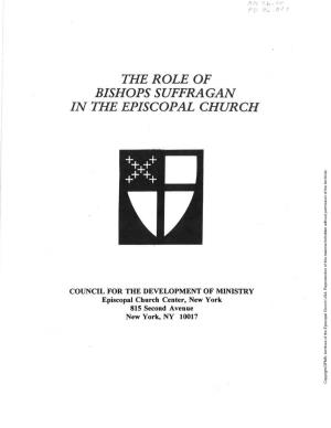 The Role of Bishops Suffragan in the Episcopal Church (1996)