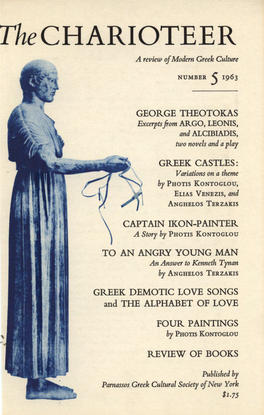 The CHARIOTEER a Review of Modern Greek Culture