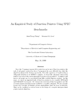 An Empirical Study of Function Pointers Using SPEC Benchmarks