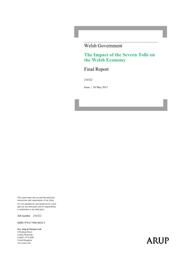 Welsh Government the Impact of the Severn Tolls on the Welsh Economy Final Report