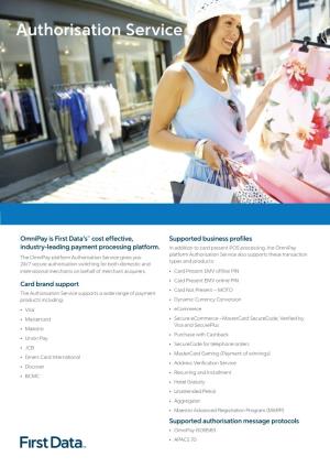 Authorisation Service Sales Sheet Download
