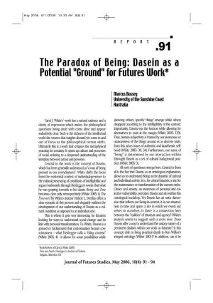 The Paradox of Being: Dasein As a Potential "Ground" for Futures Work*