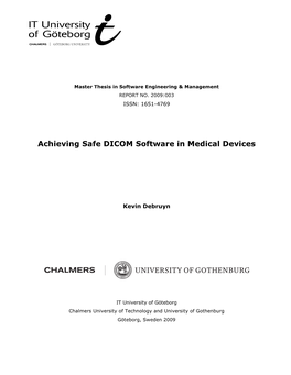 Achieving Safe DICOM Software in Medical Devices