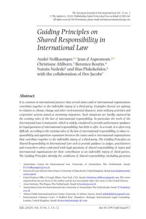 Guiding Principles on Shared Responsibility in International Law