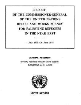 Of the Commissioner-General of the United Nations For