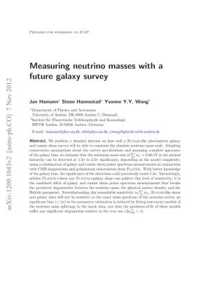 Measuring Neutrino Masses with a Future Galaxy Survey