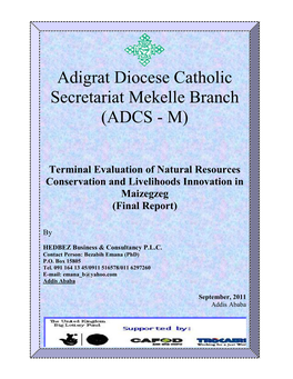 Adigrat Diocese Catholic Secretariat Mekelle Branch (ADCS - M)