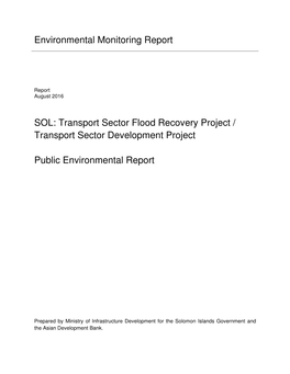 Transport Sector Flood Recovery Project / Transport Sector Development Project