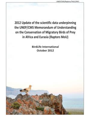 2012 Update of the Scientific Data Underpinning the UNEP/CMS