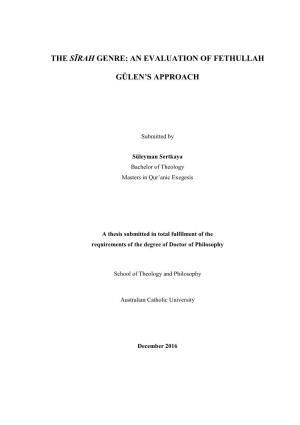 Rah Genre: an Evaluation of Fethullah Gã¼lenâ•Žs