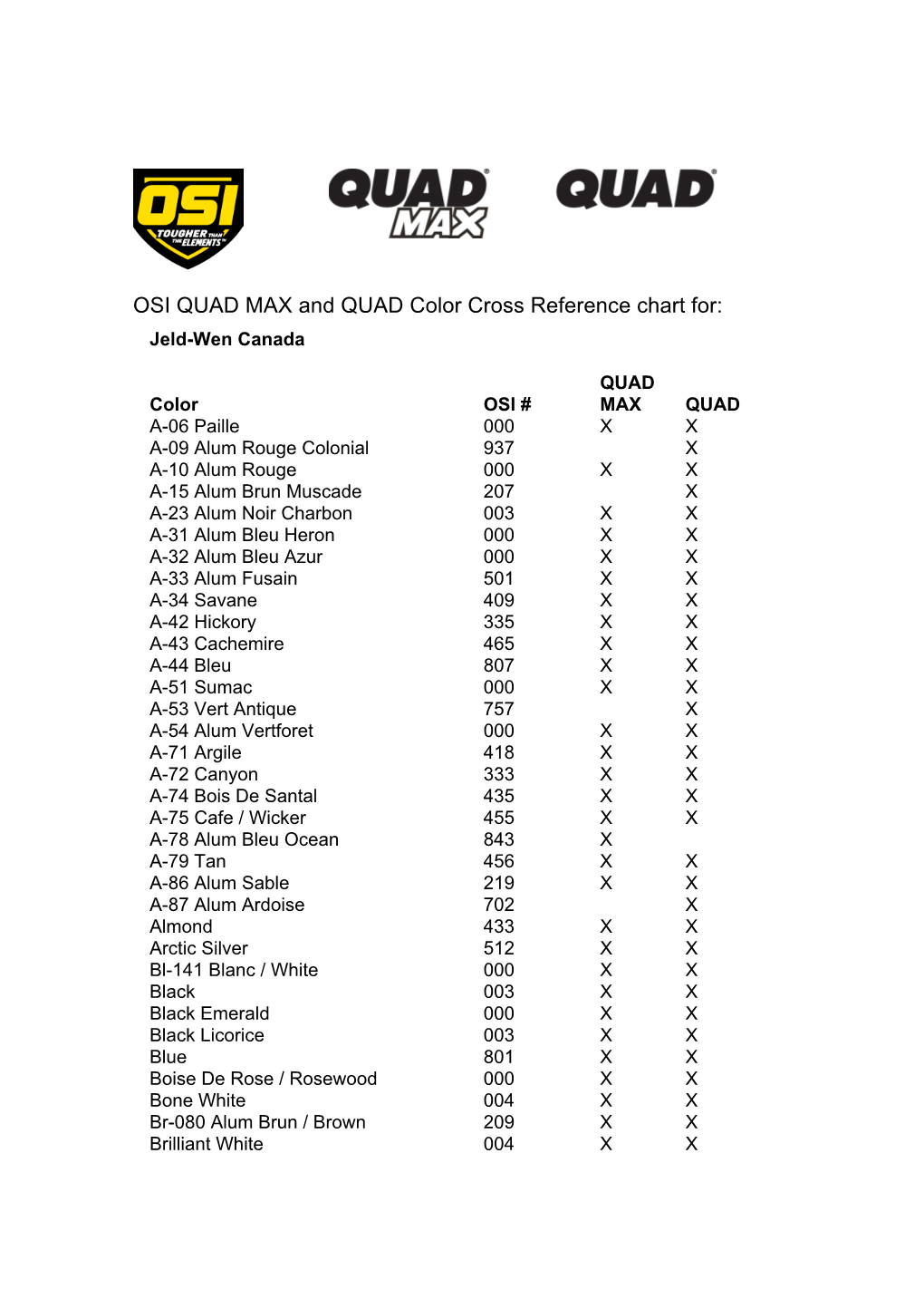 osi-quad-max-color-chart