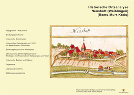 Historische Ortsanalyse Neustadt (Waiblingen) (Rems-Murr-Kreis)