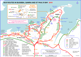 Bus Routes in Bugibba, Qawra and St Paul's Bay 2019