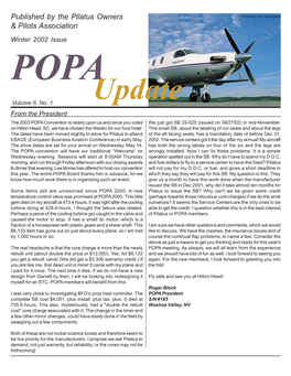 Published by the Pilatus Owners & Pilots Association