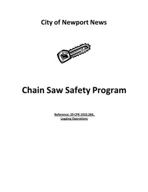 Chain Saw Safety Program