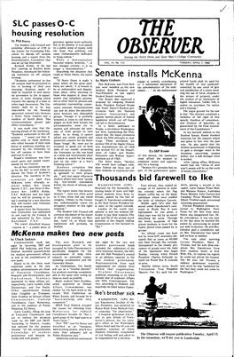 Senate Installs Mckenna
