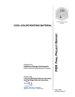 Cool-Color Roofing Materials