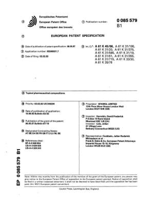 Topical Pharmaceutical Compositions