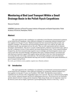 Monitoring of Bed Load Transport Within a Small Drainage Basin in the Polish Flysch Carpathians