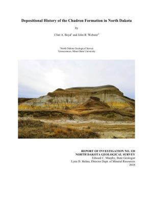 Depositional History of the Chadron Formation in North Dakota