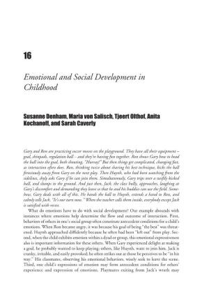 16 Emotional and Social Development in Childhood