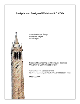 Analysis and Design of Wideband LC Vcos