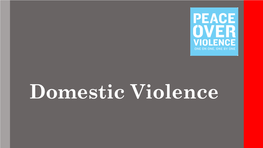 Domestic Violence Presentation