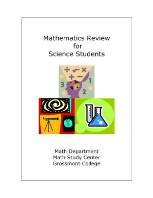 Mathematics Review for Science Students