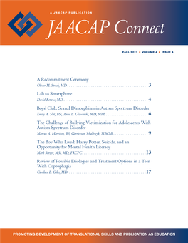 JAACAP Connectfall 2017 • VOLUME 4 • ISSUE 4
